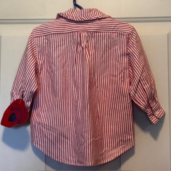NWT Hartstrings Striped Button Down Shirt 2T - Picture 3 of 7